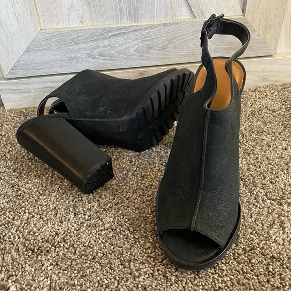 Lord & Taylor Nubuck Leather Heeled Sandal Bootie Shootie 6 - Picture 11 of 14